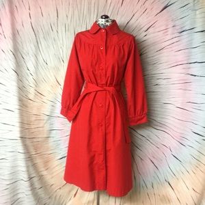 Vintage red trench coat